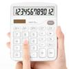 Large Button Desktop Calculator Silent Button LCD Display Multifunction Battery Powered for Office and Financial Use