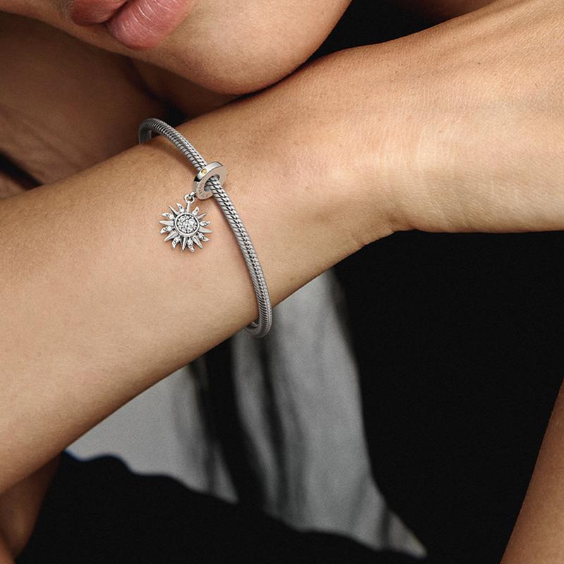 Pandora Love Pendant Cubic Zirconia Necklace Men and Women Couple Style Silver 398688C01-50
