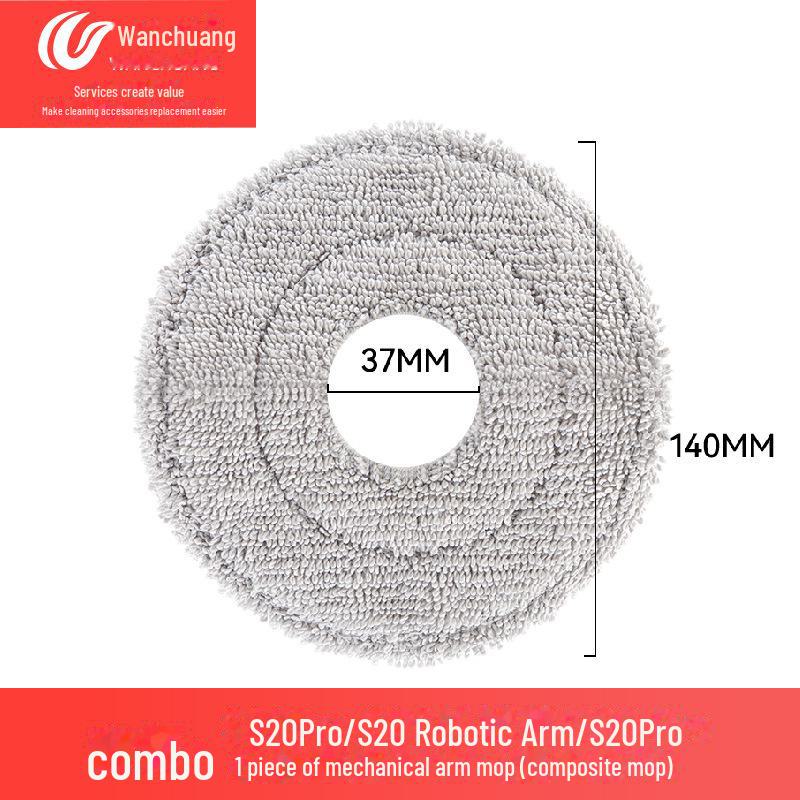 Suitable Accessories: Side Brush and Dust Bag for Dreame S20 Pro/S20 Robotic Arm Sweeper