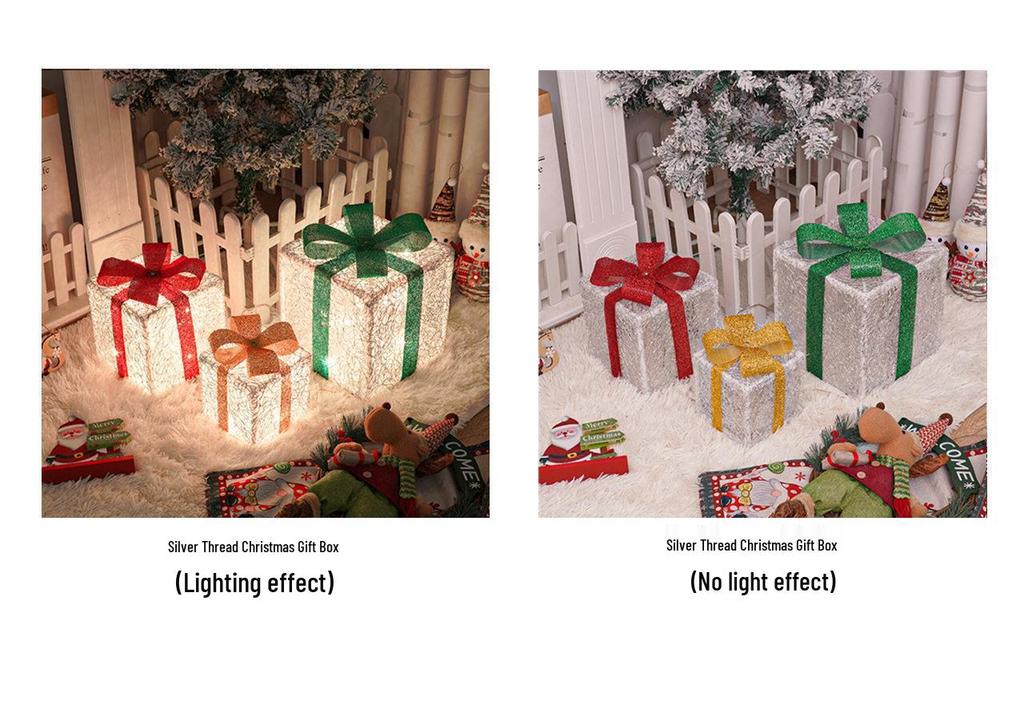 Christmas LED String Lights Gift Set: 3-Piece Decoration for Festive Party Atmosphere