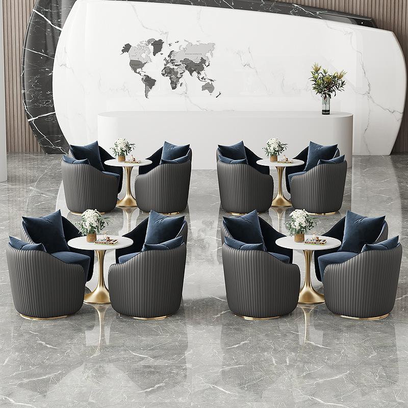 Light Luxury Single Living Room Sofas Nordic Household Furniture Rotatable Leisure Sofa Armchair Hotel Coffee Shop Office Sofa