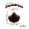 100% Human Hair Beard Black Brown Lace Mesh Beard Shallow Short Realistic Fake Moustache For Men Makeup Facial Hair Hand Made