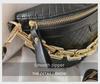 2021 Trendy Women's High-End Plaid PU Crossbody Chest Bag with Thick Chain Strap