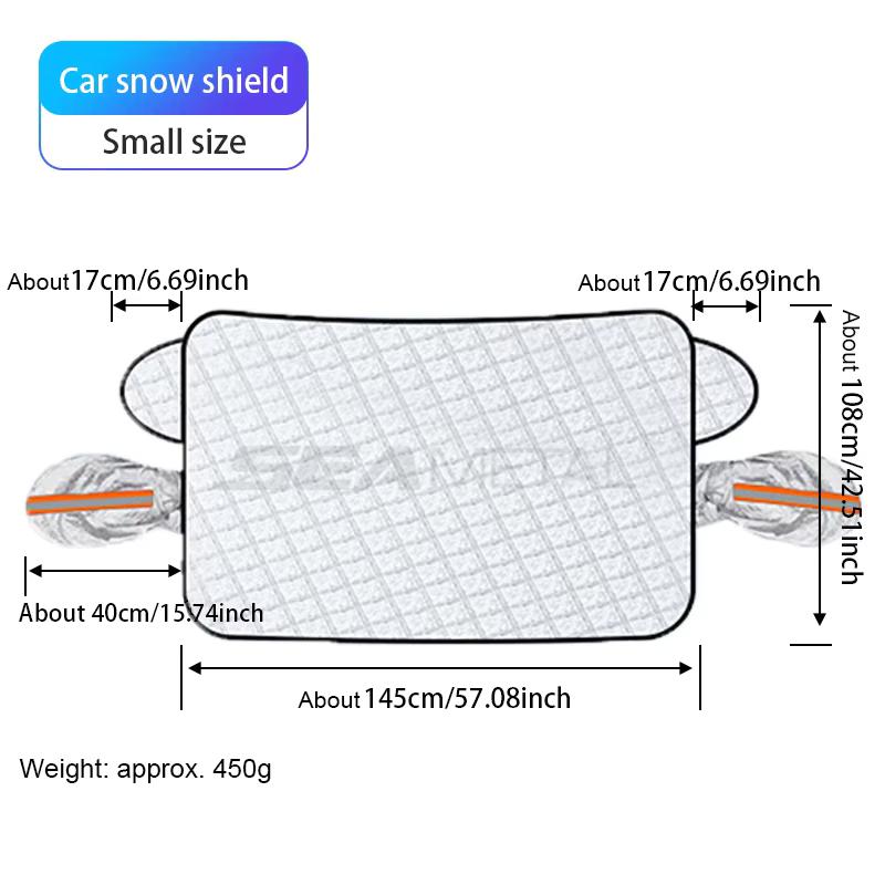 SEAMETAL Outdoor Windshield Snow Cover for Winter Windscreen Snow Shield Sun Shade Protector 4-Season Universal for Sedan/Suv