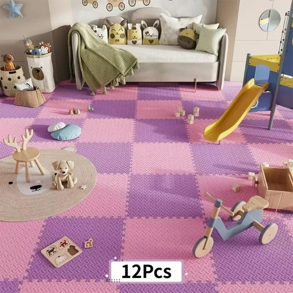 

12 Pcs Home Foam Flooring EVA Foam Patchwork Floor Carpet Soft Non Slip Thickened Crawling Mat Children s Play Mat Home Decor 12Pcs