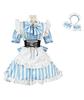 YZZYQQ Maid Cute Gothic Lolita Cosplay Luxury Maid Cafe Cute Sexy Con Cafe Cute Alice Lolita Princess Size 4XL Costume, Set, 5-Piece Set, Uniform,