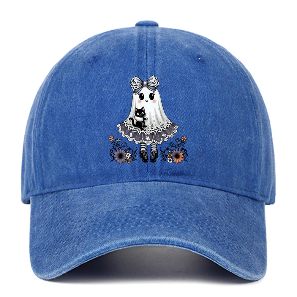 Cute Ghost Printed Baseball Hats for Men and Women, Outdoor Sunscreen Hats for Spring and Summer, Adjustable and Comfortable