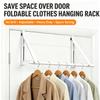 Save Space Over Door Foldable Clothes Hanging Rack Adjustable Telescopic Garment Clothes Drying Organizer for Bathroom Apartment