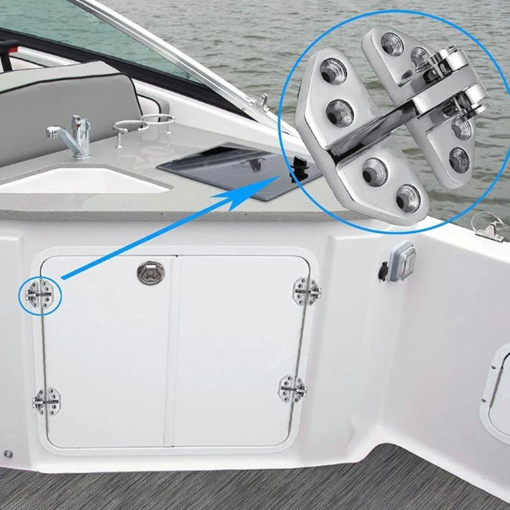316 Stainless Steel Boat Hinge Shaped Strap Stainless Steel Hinge Yacht Accessory Strap Hinge  RV