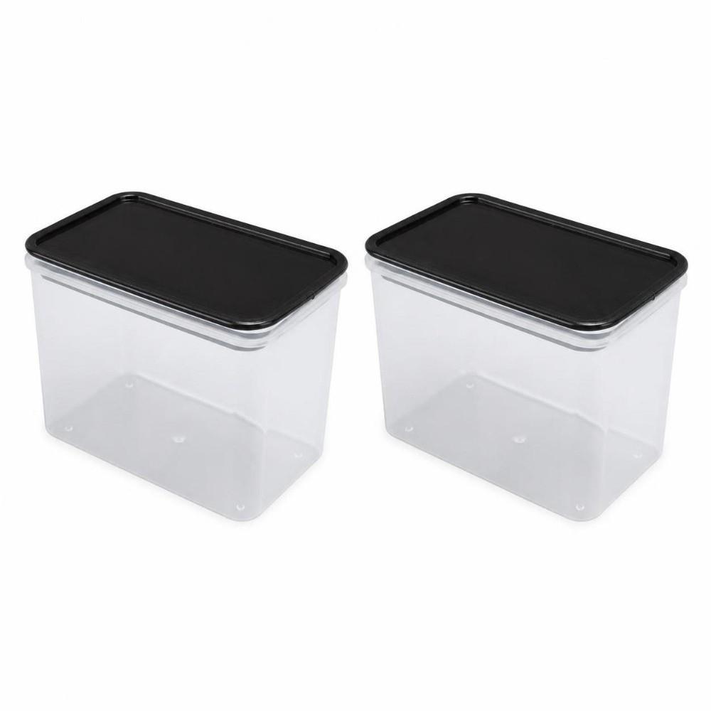 2PCS pp Grain Storage Box Rectangular Cereal Container Durable Sealed Container  Home Kitchen