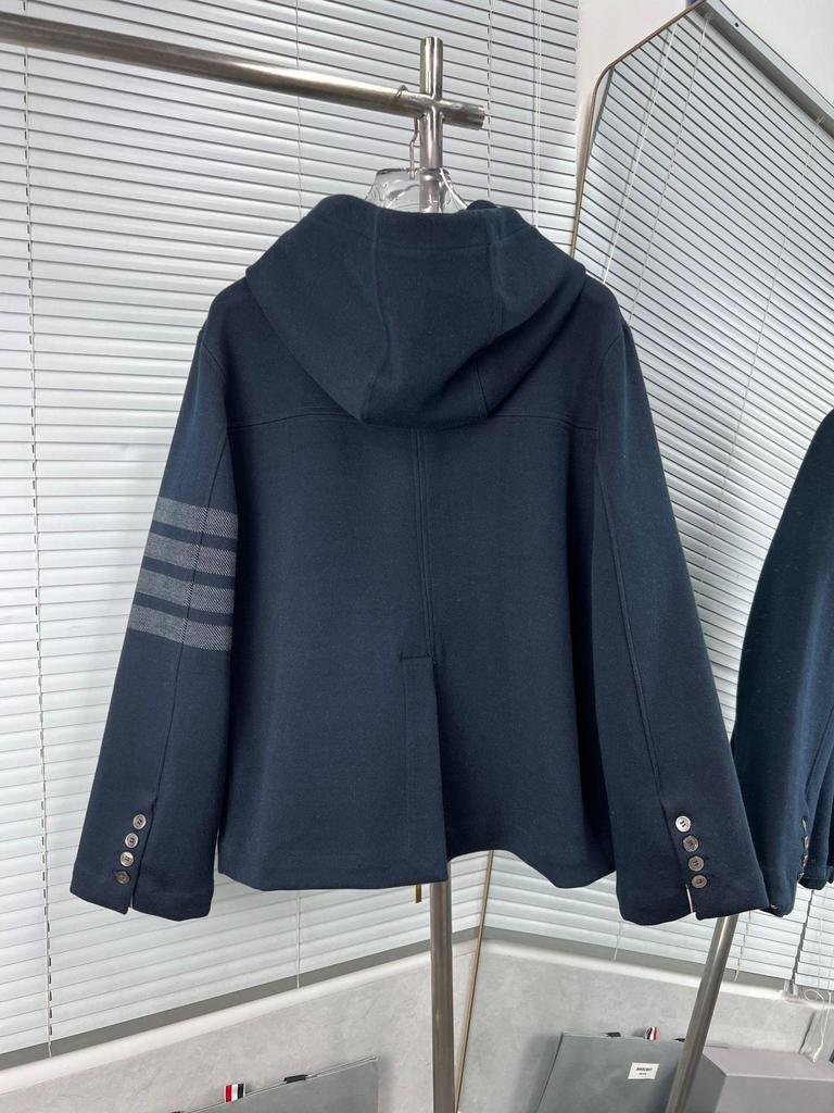 High-Quality Hooded Zipper Jacket with Four-Bar Stripe - Long Sleeve, Spring/Autumn Wear