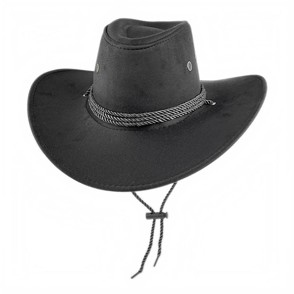 Unisex Western Hat Vintage Fedora with and Wool for Wind