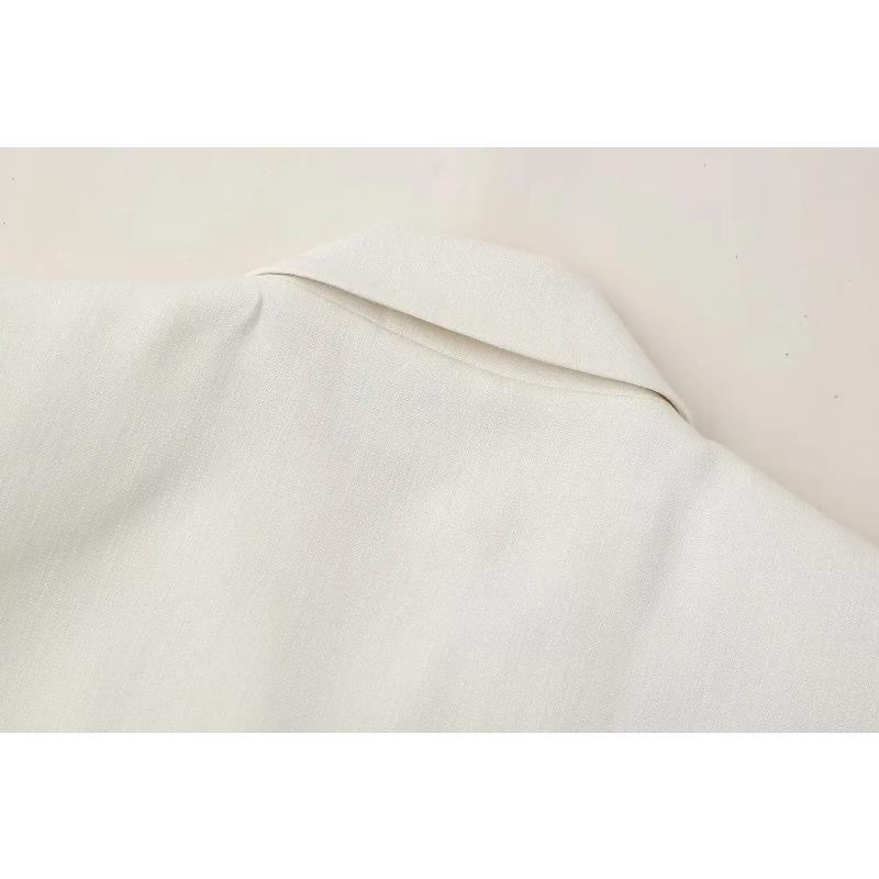 Sommerhosen-Set für Damen, Revers, ärmellos, kurze Weste, Top, schick, elegant, formeller Stil, Damen, weite Beine, lange Hose