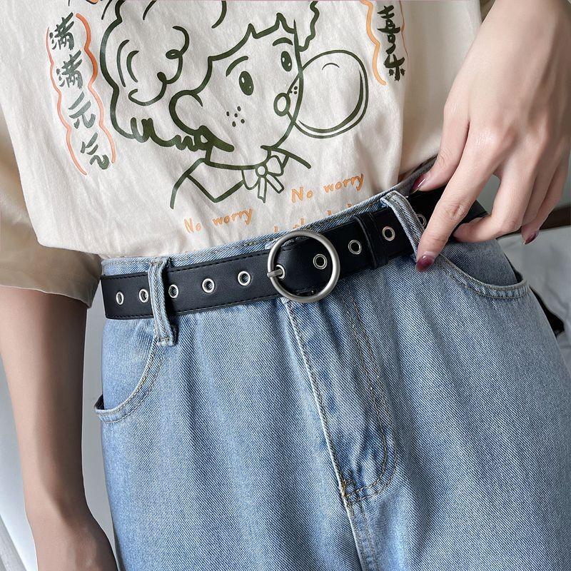 Womens Square Versatile Buckle Belt Perfect For Student Fashion And Wear Casual