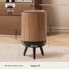 ZISIZ Wood Grain Foot Pedal Trash Can