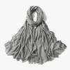190x80cm Crinkle Hijab for Women Muslim Scarf Shawl Tie-dye Headscarf Solid Color Islamic Turban Ramanda