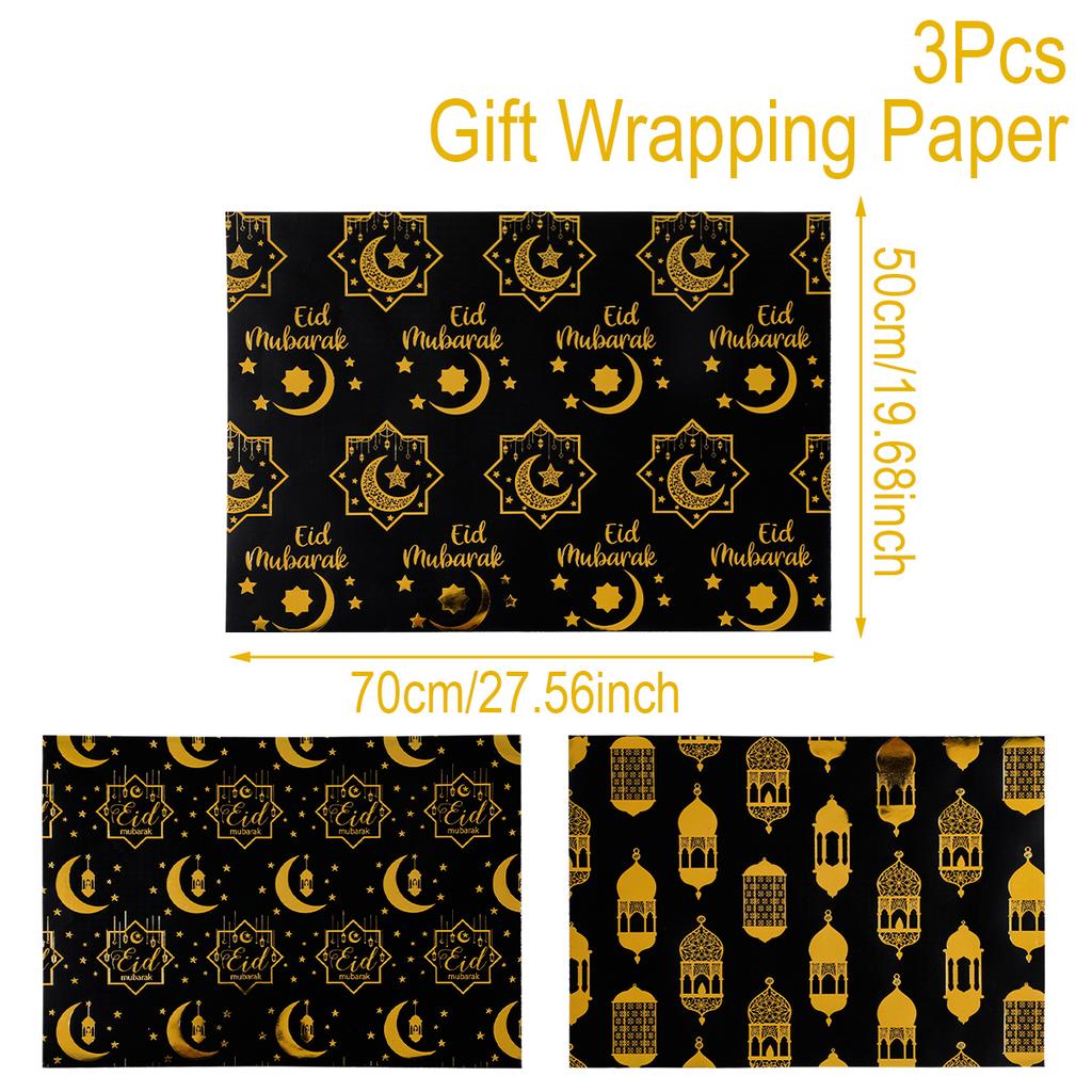 Eid Mubarak Kraft Wrapping Paper Ramadan Kareem Decoration For Home 2025 Ramadan Kareem Islam Muslim Party Eid Al Adha Gifts