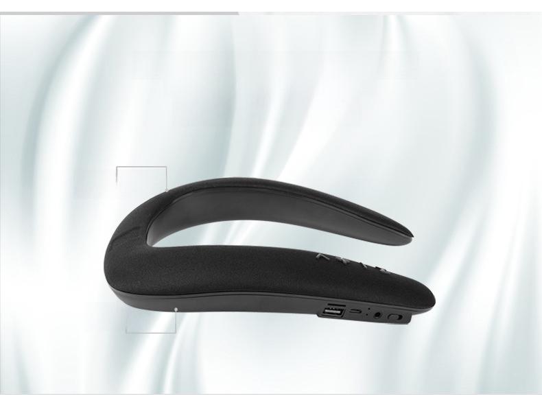 5D Stereo Wireless Bluetooth U-Shaped Neck Speaker & Microphone