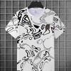 Men's Fashion 3D Printed Men's T-Shirt Round Neck Short Sleeve Trendy Street Wear