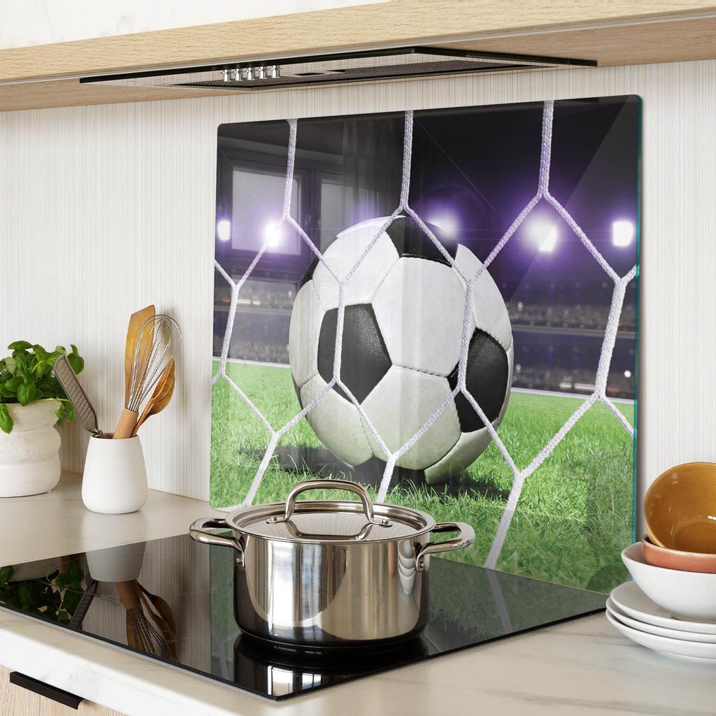 Hartowana Deska Kuchenna Szklana Z Ozdobną Grafiką Piłka Stadion 60X52 Cm