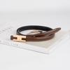 Genuine Leather Women's Thin Belt Decorative Dress with Belt High-end Cowhide Leather Lacquered Belt for Women