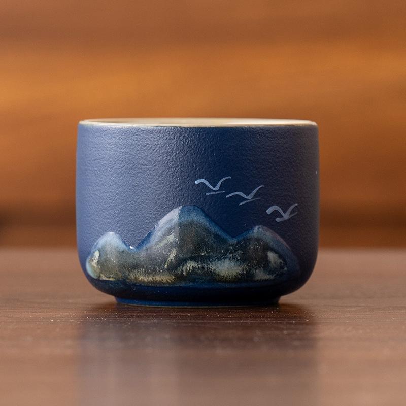 Yuanshan Chinese-style Simple Ceramic Master Cup Tea Single Cup Teacup Tea Set Souvenir High-end Business Gifts