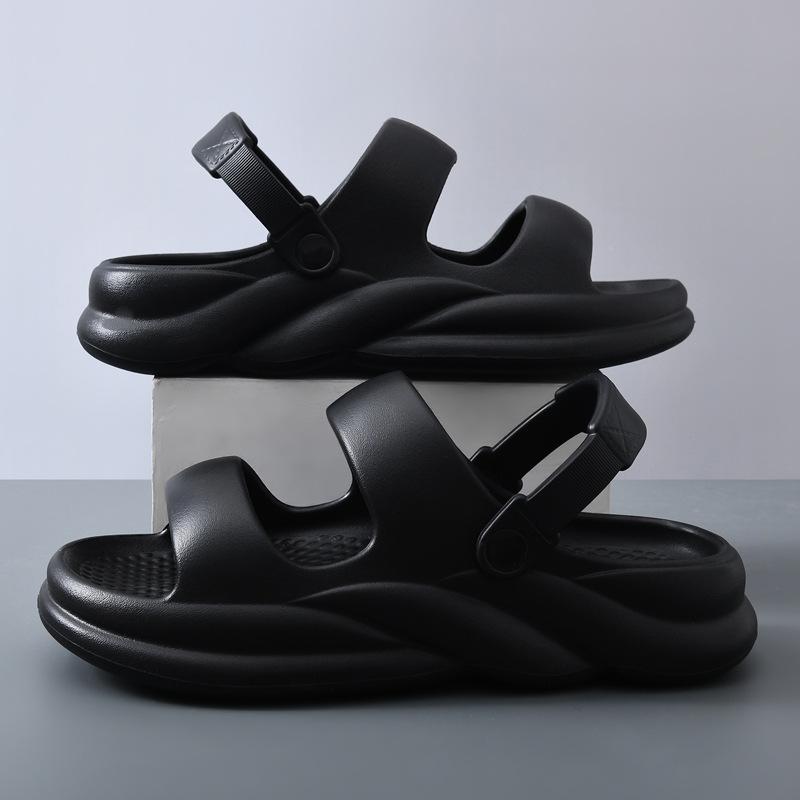 Men's Slippers Outdoor Sports Beach Shoes Non-slip Waterproof Deodorant Platform Sandals Men's Soft-soled Summer Cool Slippers
