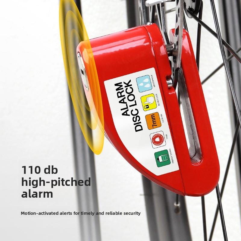 Aluminum Alloy Motorcycle Disc Brake Lock With Reminder Rope For Outdoor Riding Security