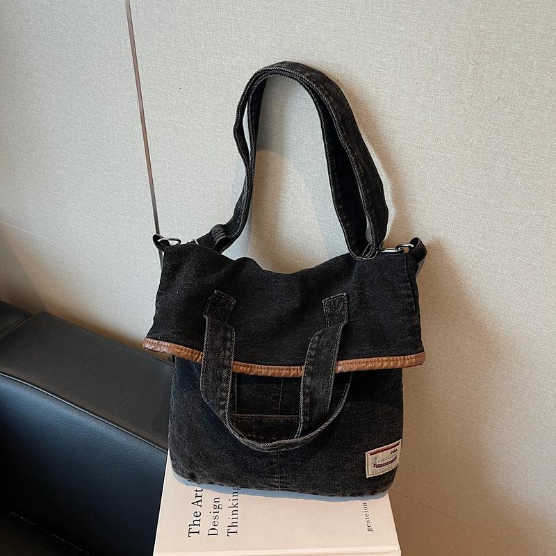 

Today s popular new cloth bags are simple and fashionable hand-carried women s bags, large-capacity travel travel single shoulder oblique span bags. чёрный