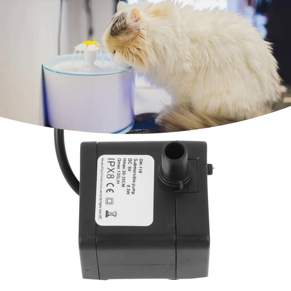 משאבת החלפה שקטה למזרקת מים לחיות מחמד,    , 130LCelsiusH, נשלף, מתאים לרוב מזרקות המים לכלבים