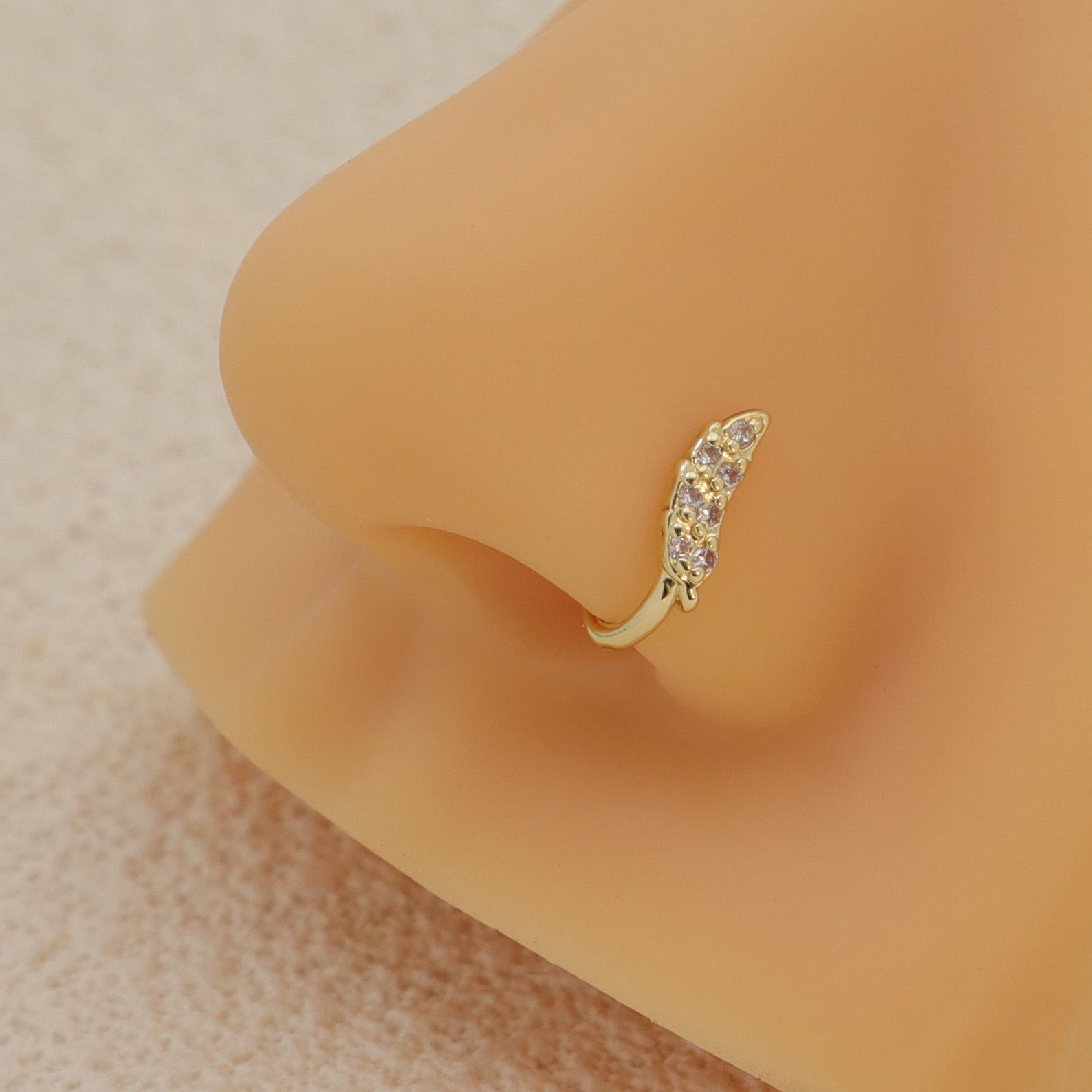 

Drperfect Nose Rings Studs for Women Surgical Steel Nose Hoop Corkscrew L Shaped Nose Stud Nose Ring Nose Piercing Jewelry