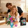 Roses Flowers Bouquet Building Set, Artificial Flore with Vase Compatible with Lego Botanical Collection for Women Adults  Home Office Decor