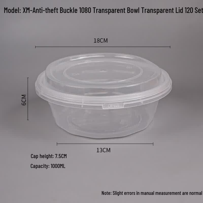 

Disposable Round Plastic Food Containers