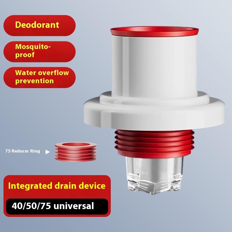 Universal 5 In 1 Sealing Ring Sink Drain Pipe Adapter Anti Odor Multifunctional Kitchen Basin Sewer Branch