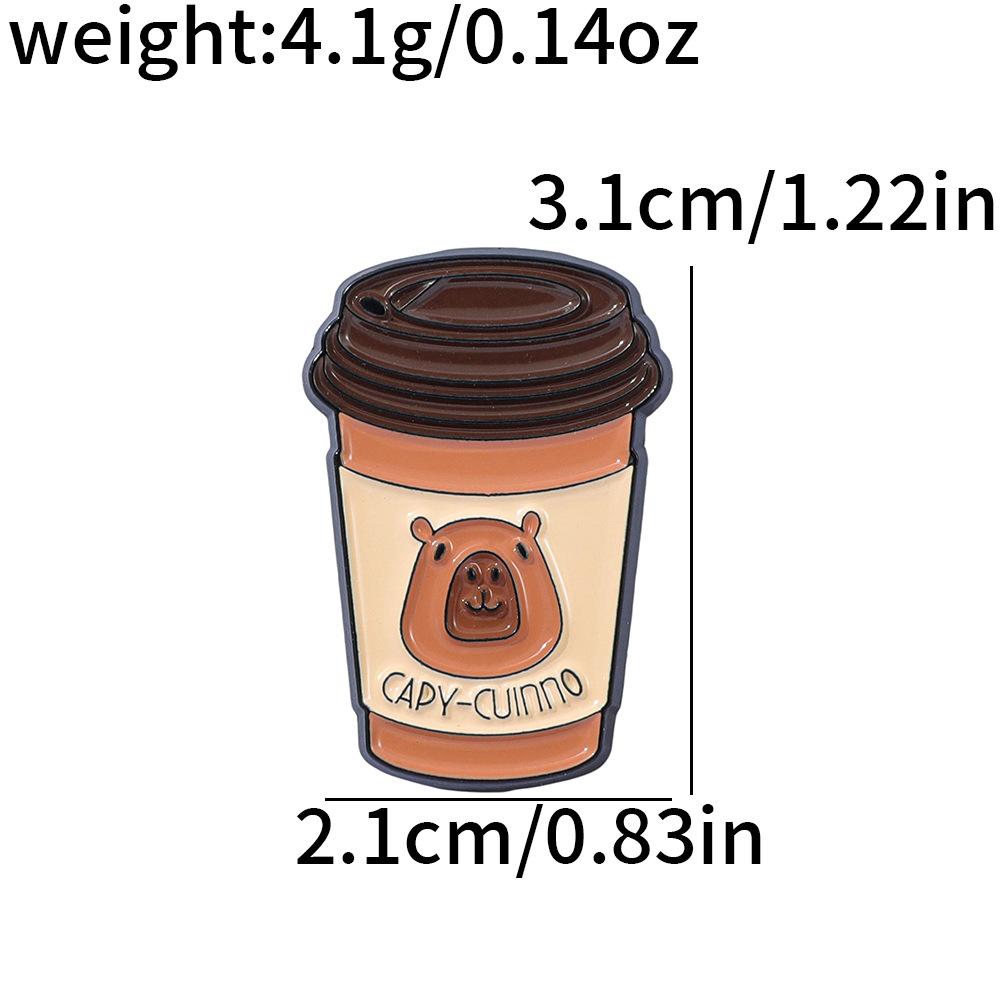 Fun creative personality kapibara metal badge physical shape small capybara alloy brooch