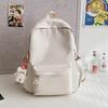 Japanischer Rucksack mit einfachen Buchstaben, lässig, süß, klein, frisch, mit großer Kapazität, für Junior High School, leicht, Studentenrucksack