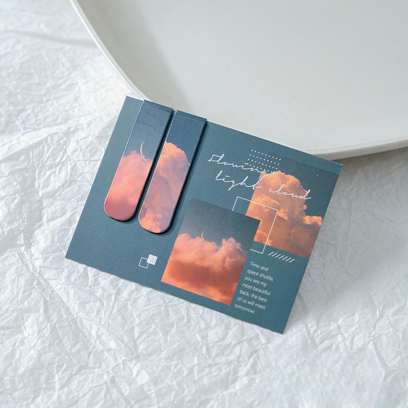 2/4/5 Stück/Set Chinesisches Retro Lesezeichen Bambus Lotus Kran Landschaft Lesezeichen für Lehrergeschenk Vintage Ästhetisches Magnetisches Lesezeichen