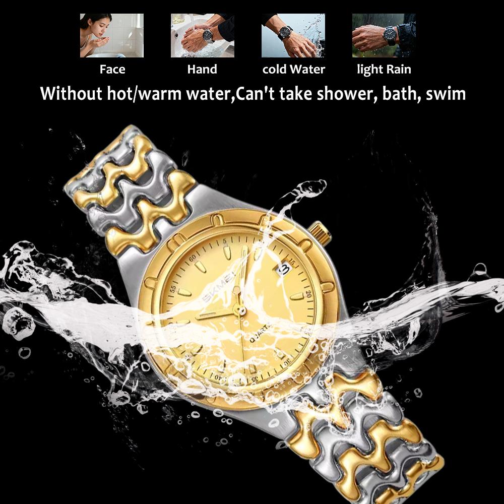 Women's Analog Quartz Watch, Date Function Waterproof, Elegant Steel Band, Casual Fashion Wristwatch for Ladies