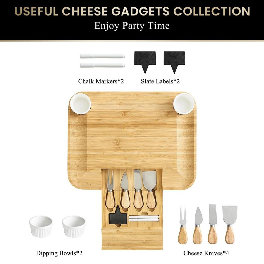 Charcuterie Boards Heat-Resistant Appetizer Meat Platter Charcuterie Tray Cheese Platter for Candy Snack Dessert Food Fruit