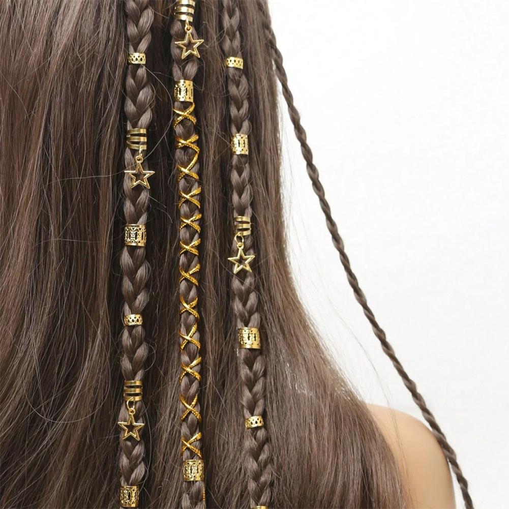 36 stücke Vintage Sterne Dekor Haar Ring Perlen Haar Zubehör #468708