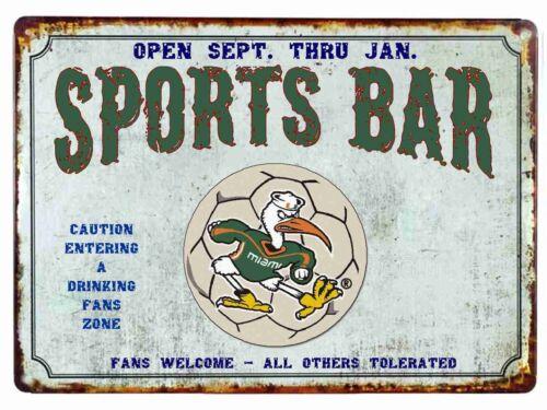 

Miami University Sports Bar Metal Tin Sign Fans WelcomeAluminum 20x30cm（7.8x11.8inch）