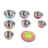 7PCS Mixing Bowls with Lids Stainless Steel Plastic Stackable Nesting Bowl Salad Food Container Set