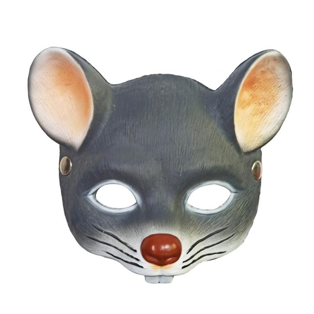 For Women Men Cosplay Accessory Halloween Masks Half Face Mask Mouse Face Cover 3D Animal Mask