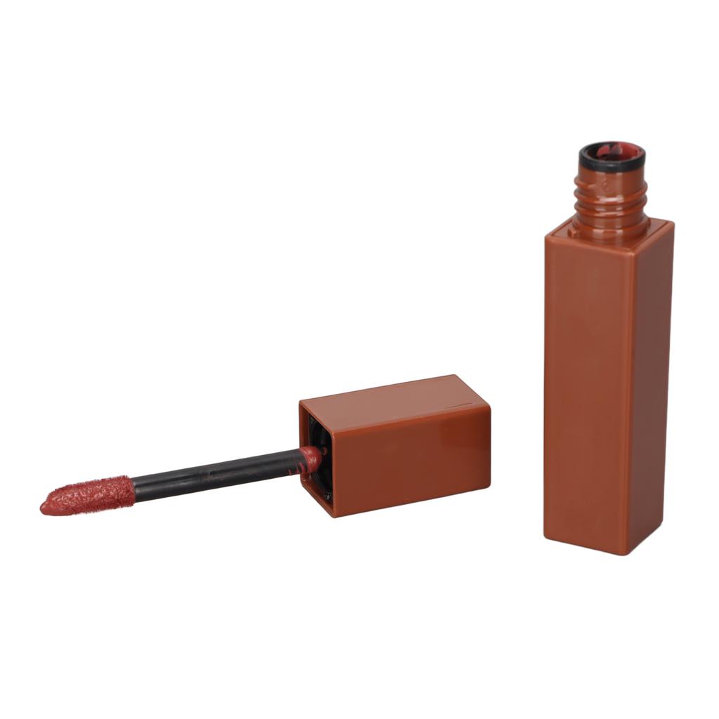 Matte Liquid Lipstick Long Lasting High Pigmented Chocolate Nude Lip Gloss for Girls Women Make Up Gift 5ml