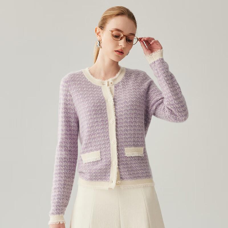 Zhaojun 2025 A/W Little Fragrance Cashmere Jacquard Cardigan