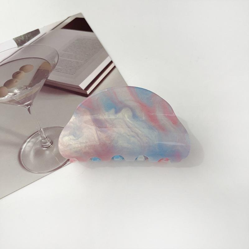 

Меняющие цвет заколки для волос с ощущением высокого класса, переливающиеся заколки-крабы, элегантные заколки-акулы для причесок и аксессуары для волос PVC