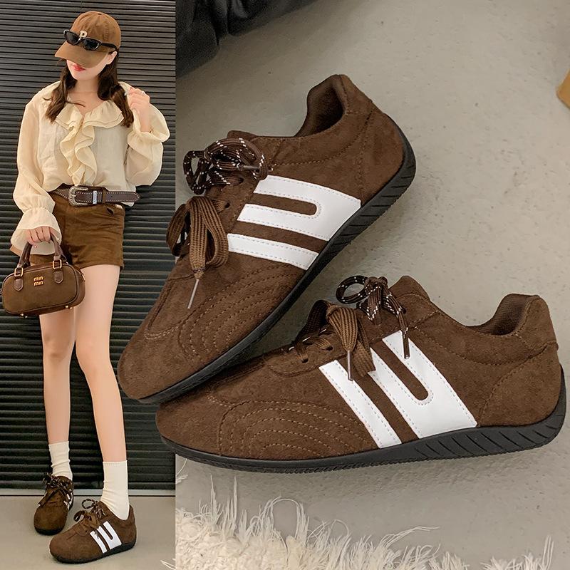 Forrest Gump Schuhe Damen Sportschuhe mit weicher Sohle 2025 Frühling und Herbst dünnes Mesh atmungsaktive kleine weiße Schuhe Retro deutsches Training