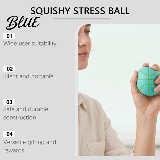 Hand Therapy Toy Soccer Basketball Stress Ball TPR Fidget Squeeze for Adults Reusable Ball Kids Soft Decompression Anxiety Relief Party Birthday