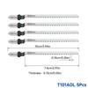 5Pcs Carbon Steel T-Shank Jigsaw Blades Assorted Saw Blade Clean Woodworking Cutting Tools For Fast Wood Plastic Cutting
