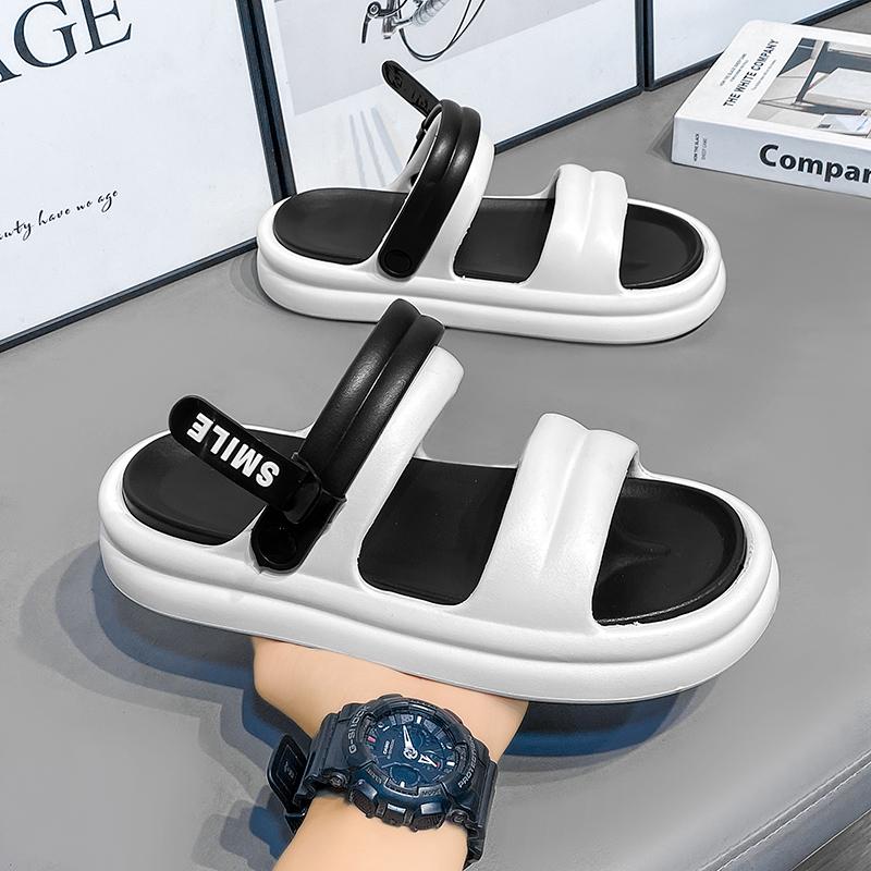 Fashion Summer slippers for men and women Comfortable platform sandals Beach sandals Flip-flops Indoor family slide-proof bathroom shoes